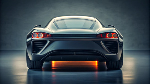 One supercar, new concept, Racing, Rearview, dark style