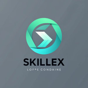 youth Logo for the online platform "SkillEx" dedicated to IT, Digital, soft-skills, minimalism, modernism