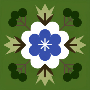 centralized composition with northern illustrations berries cloudberries  nature with patterns on the sides and corners