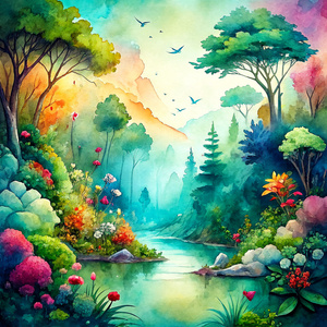 Nature-inspired Watercolors:

