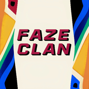 FaZe Clan logo in vibrant red text. Sleek, modern font against stark white background. Highlights 2020 and 2021.