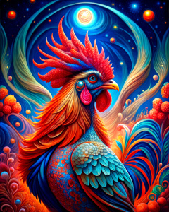 stately rooster