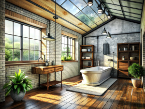 loft-style bathroom