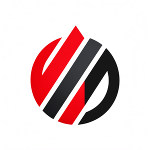 A simple and modern logo design with black and red colors features a clean and sleek look. The black color symbolizes sophistication and elegance, while the red color adds a bold and energetic touch. The design is minimalistic, with clean lines and sharp edges, creating a professional and polished appearance. The use of color blocking and negative space adds depth and dimension to the logo, making it visually appealing and memorable. Overall, the logo exudes a contemporary and stylish vibe, maki