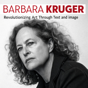 Cover Story: Barbara Kruger - Revolutionizing Art Through Text and Image

[A bold red headline in modern font]

Dive into the vibrant world of Barbara Kruger, an iconic American artist known for her pioneering use of text and image to explore themes of power, identity, and consumer culture. Her stark, black-and-white compositions challenge viewers to question societal norms. [Left-side: Close-up portrait of Barbara Kruger with curly hair and a serious expression]

Barbara Kruger's work is a testament to the power of conceptual art. Her black-and-white photographic images overlaid with provocative text blur the lines between visual and literary art forms, sparking conversations and thought-provoking dialogues.