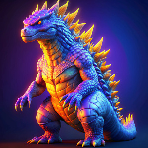 godzilla, 3d render