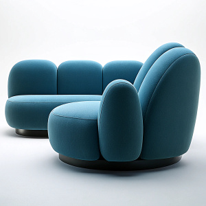 wide structured sofa inspired by cocoa in minimalistic, bauhaus, contemporary styles