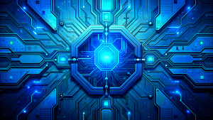 blue circuit board  background