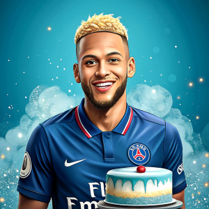 iCake with the words Ronaldo Neymar happy birthday