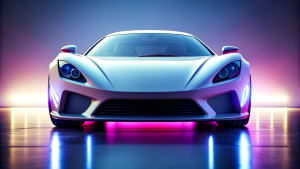 One supercar, new concept, Racing, Rearview, dark style