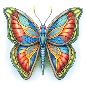 Can you draw the anatomy of a butterfly?