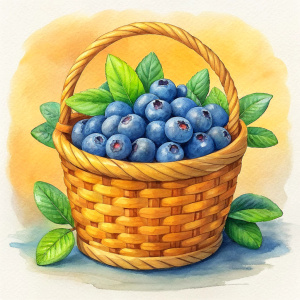 a basket of blueberries