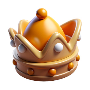 crown with white background, game rpg style