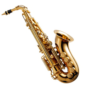 saxophone. Use white background.