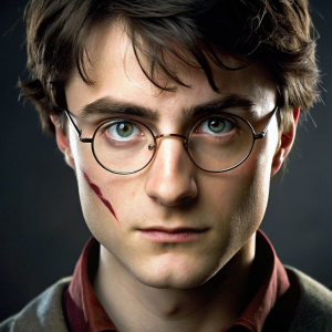 Harry Potter com cicatriz 