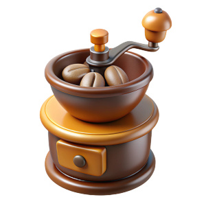 ilustracion maquina de moler grano de cafe
