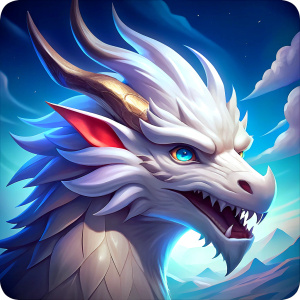 white dragon icon for videogame