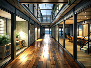 loft-style apartment corridor
