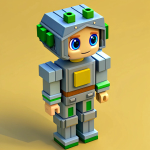 a child in a robot costume