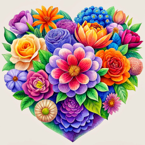 flowers, flower, colorful, love, color, valentine day. heart