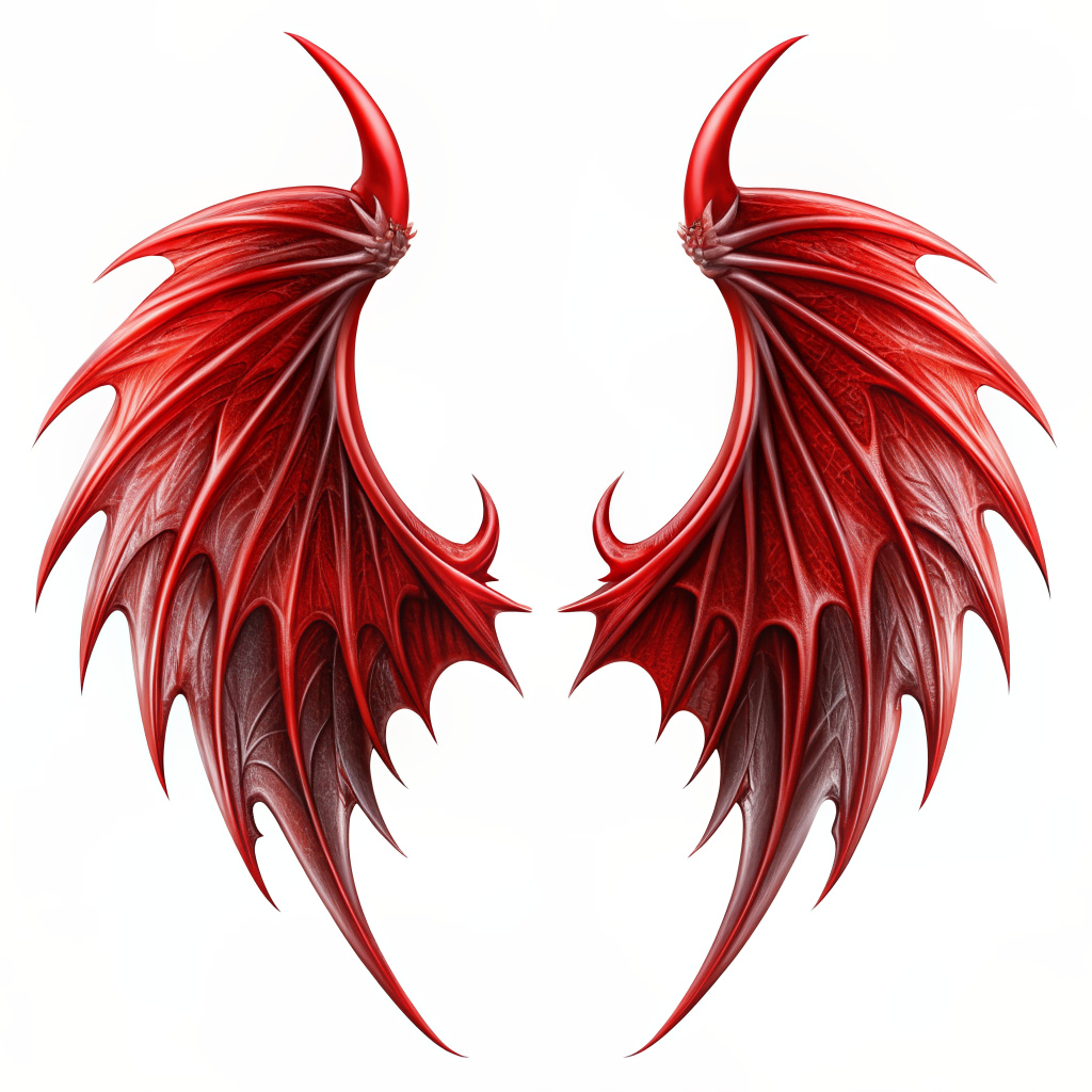 

Devil Demon Wings Isolated on white background, 
