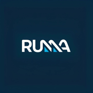 Modern sans-serif font logo for 'Runna'. Dark blue background, clean design, emphasis on brand name.