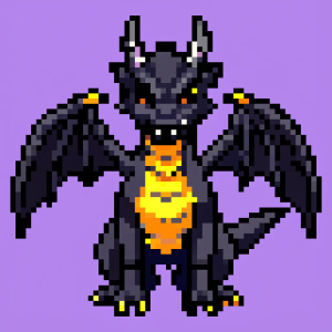 black dragon icon for videogame