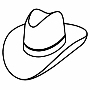 cowboy hat Black no background 