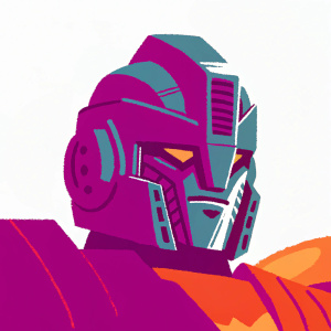 High-resolution digital art featuring Grimlock's helmet. Metallic surface with intricate details. Futuristic design with sharp edges. Mostly gray with hints of gloss.