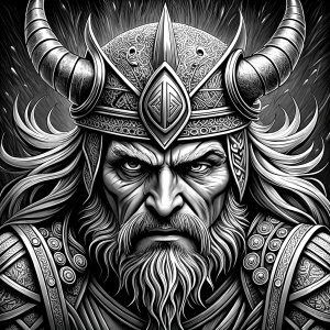 viking walhalla perfect realistic art, high-definition, high-definition grey and black, white background 