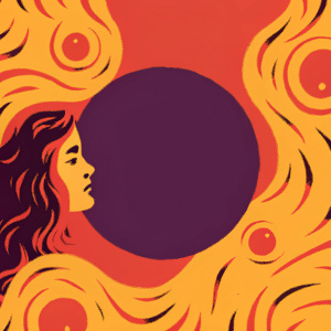Lorde's 'Melodrama' album cover. Vibrant green, yellow, and orange swirls against a black background, abstract art