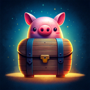 wooden pig chest, Chinese New Year