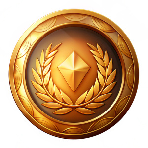 CORONA DE LAURELES gold coin game style