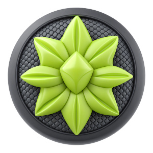 Round Flower icon inspire from Lamborghini Design Guidelines, Carbon Fiber 