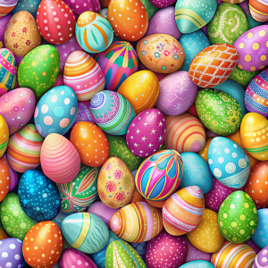 background of Easter eggs, lots of eggs, colorful - Recraft