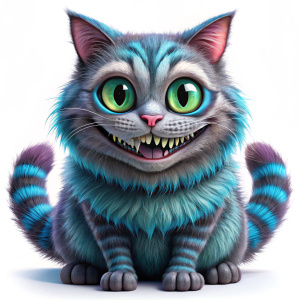  Cheshire Cat on white background