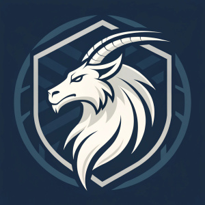 Digital illustration for Chimera logo. Modern, minimalist design. Flat style with minimal shading. Dark background with lighter accents highlighting the mythical creature's sharp features.