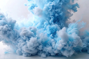 blue pastel and white smoke HD 8K wallpaper  on white background