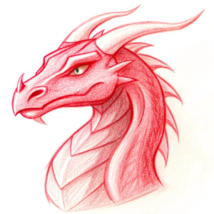 red dragon icon for videogame