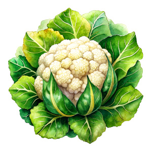 watercolor Cauliflower