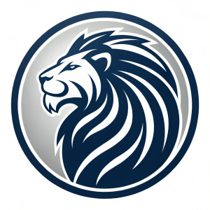 A vector illustration of the Stratton Oakmont logo featuring a stylized lion's head in the center. Modern, sleek design.