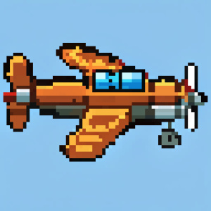 Similar to the plane used in the Cuphead game, but facing sideways 2D