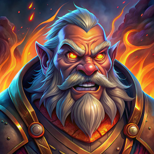 fantasy RPG game angry dwarf  enemy icon