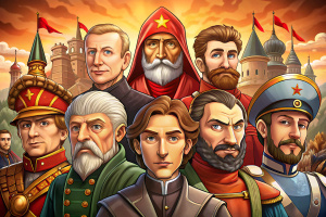 картинка дети герои россия история в стиле мультфильм