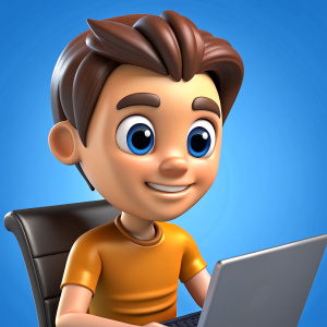 young developer working at the computer