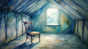 a lonely chair in a hut