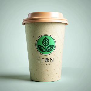 Take away coffee called SEON logo