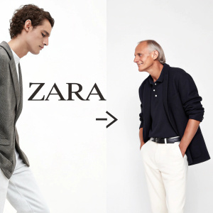 Evolution of the Zara logo. Modern redesign showcased. Clean white background emphasizes transformation from old to new design.