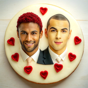 write on the cake: HAPPY BIRTHDAY NEYMAR AND RONALDO