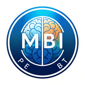 Generate a logo for an MBTI personality test, highlighting intelligence andlogical. 